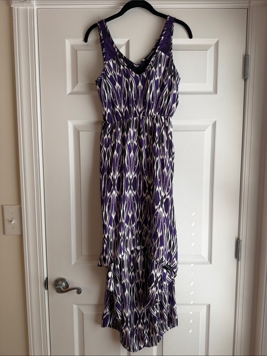 Express Dresses & Skirts - EXPRESS Purple Ikat-Print High Low Dress